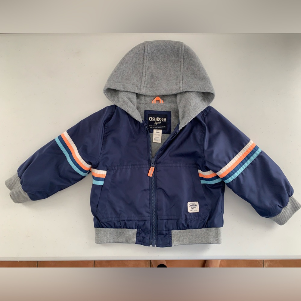 OshKosh B’gosh Toddler Lightweight Jacket with fleece hood